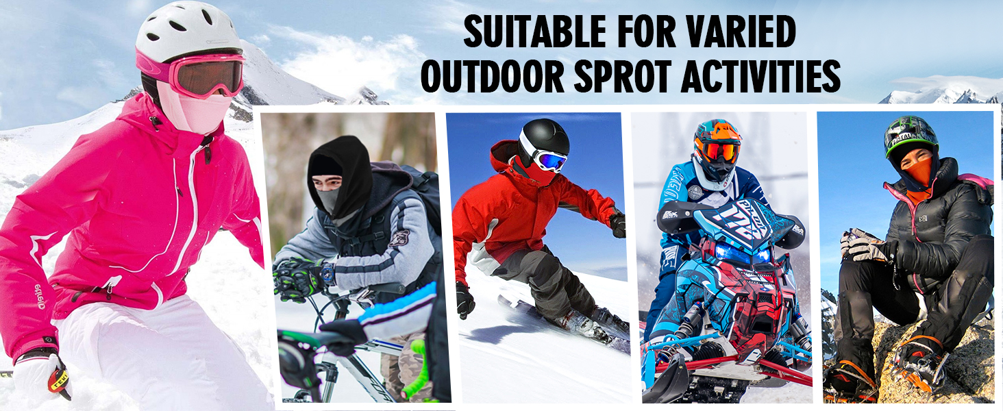 TAGVO Balaclava Windproof Ski Mask Thermal Fleece Hood Winter Multipurpose Use Unisex Face Mask Warm&Breathable Face Cover Heavyweight Neck Warmer for Winter Outdoor Sports 17 LPC831兜帽