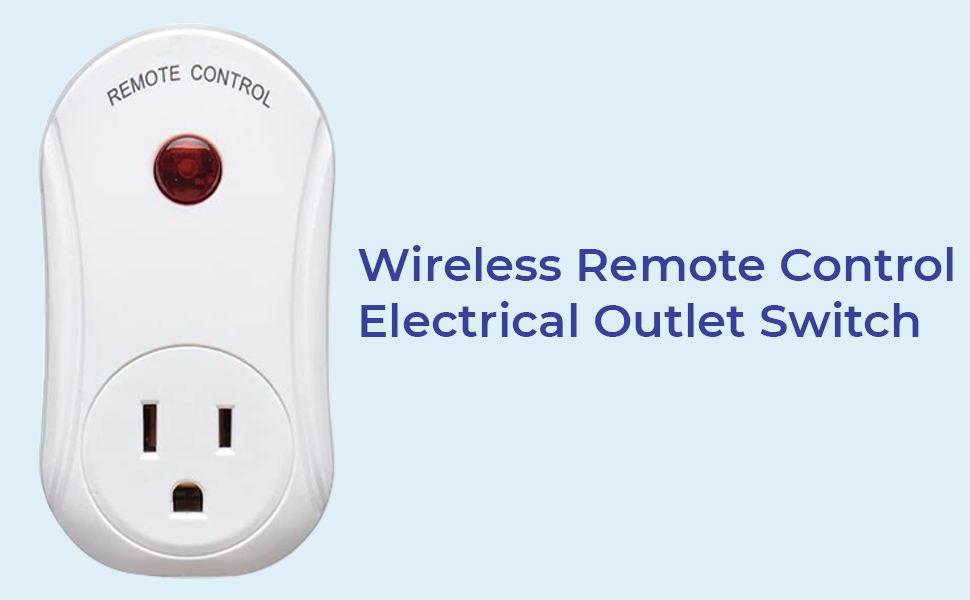 SAGEFINDS Wireless Remote Control Electrical Outlet Switch Power Plug in for Lamps, Fans