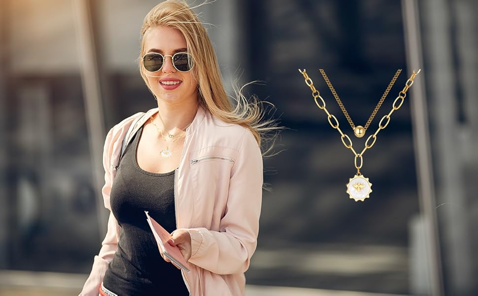 Bee Layering Necklaces for Women
