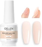 GELLEN Builder Gel for Nails, 7-in-1 Sheer Nude Color Hard Building Gel for Nail Thickening Exten...