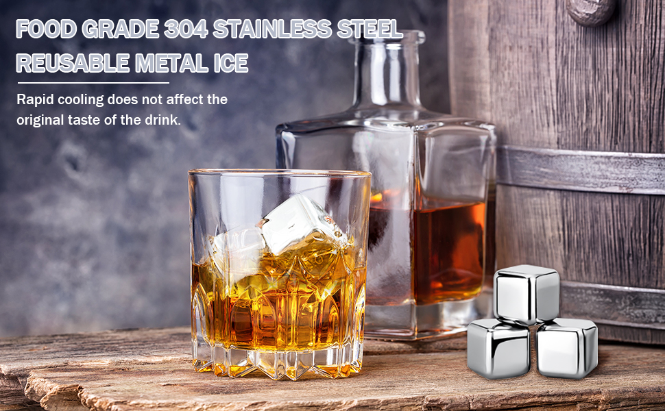 Stainless Steel Whiskey Stones Set