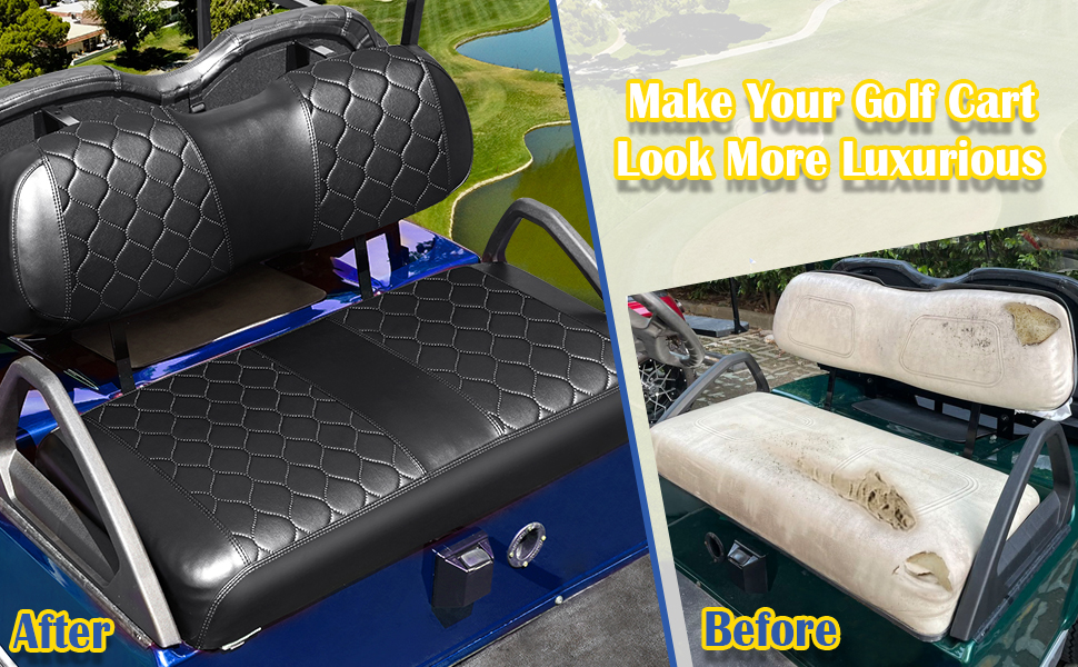 GOANYERE Golf Cart Seat Covers Kit for Club Car DS OEM Ordinary Seat Cushion, Golf