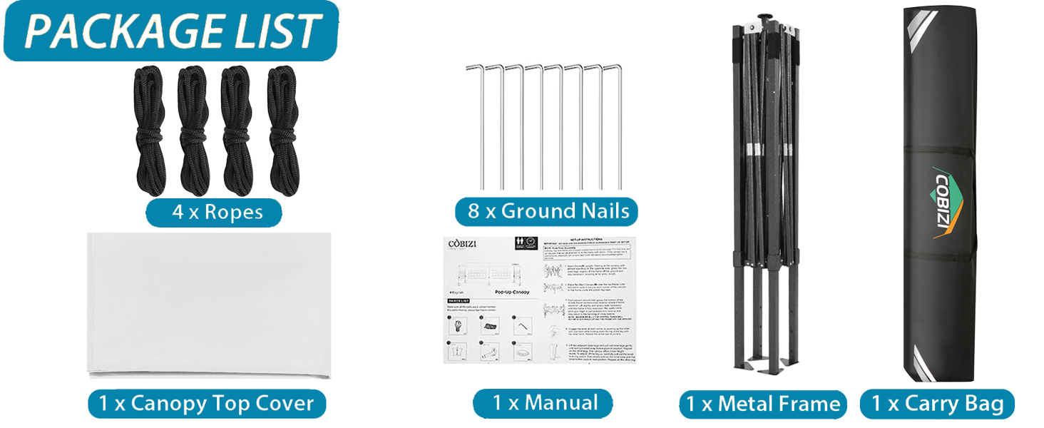 6.6x6.6ft pop up portable canopy tents for parties