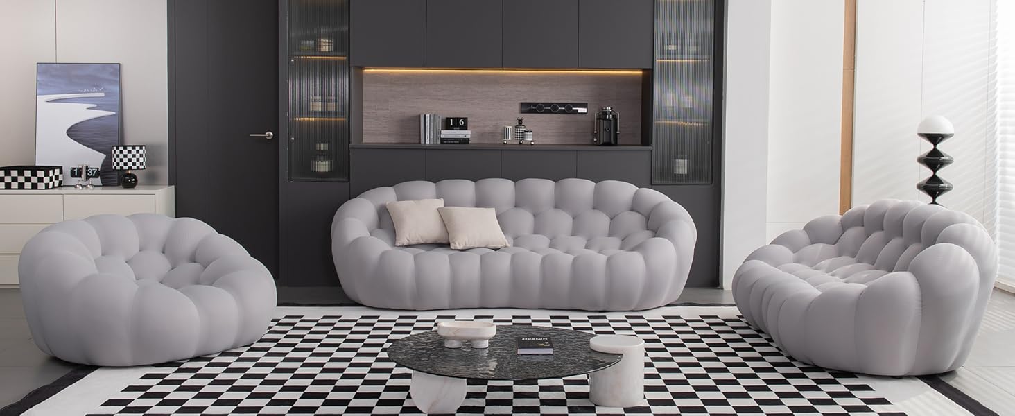 Sofas & Couches, Loveseat Sofa with Cellular & Curved