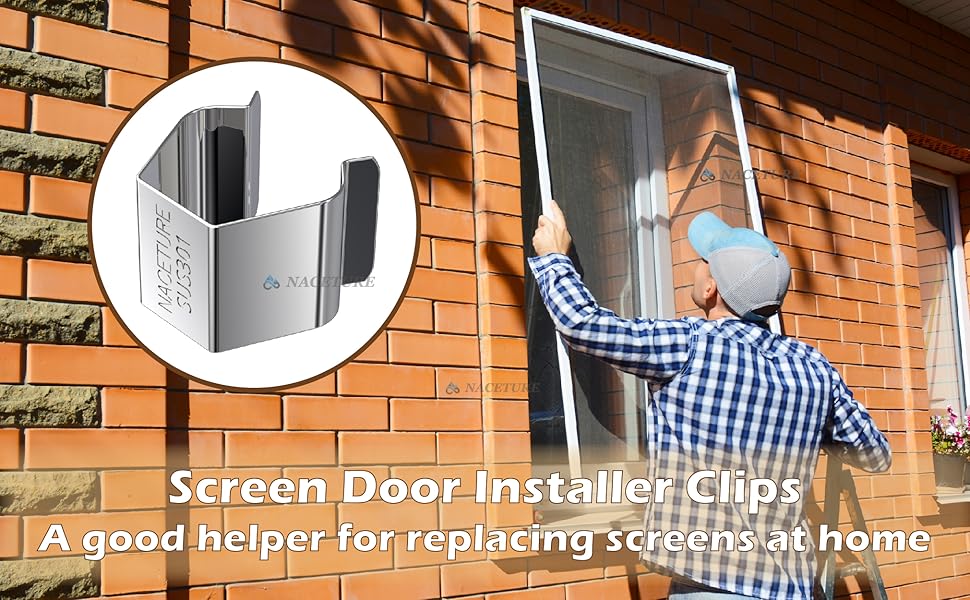 Screen Door Installer Clips 10 Pieces Screen Clips for rescreening