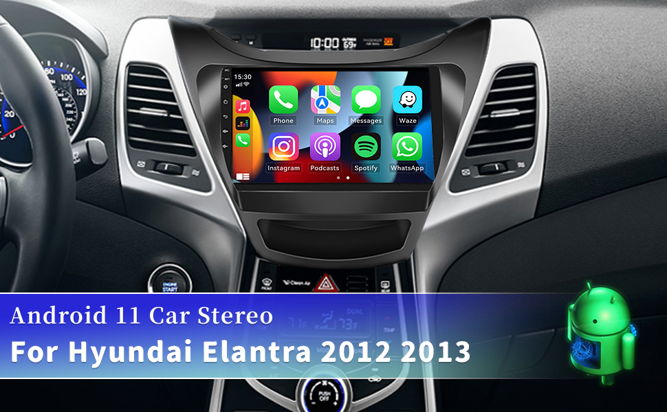 Android 11 Car Stereo for Hyundai Elantra 2012 2013 with