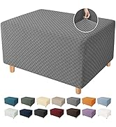 YEMYHOM Ottoman Cover Latest Jacquard Design High Stretch Folding Storage Footstool Protector Rec...