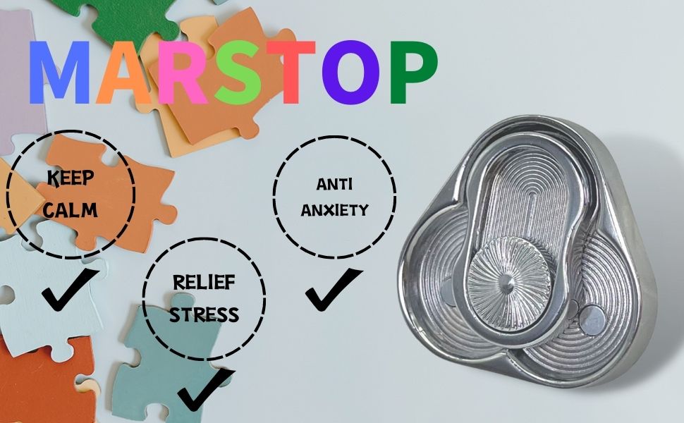 Rotary Fidget Slider Haptic Toy EDC Fidget Metal Fidget Toys Hand Push Slider for Adults with