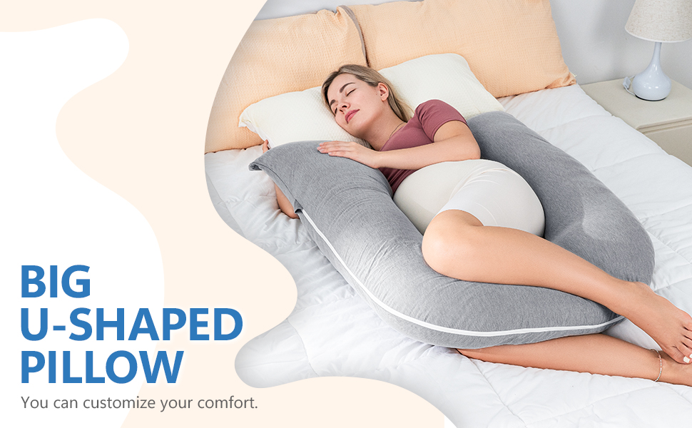 You can flip the U-shaped pillow to support your hips and legs.