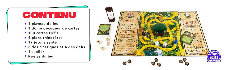 Jumanji Jeu de societe Jeu de plateau Jeu de société famille Jouet enfant Jeu de societe enfant