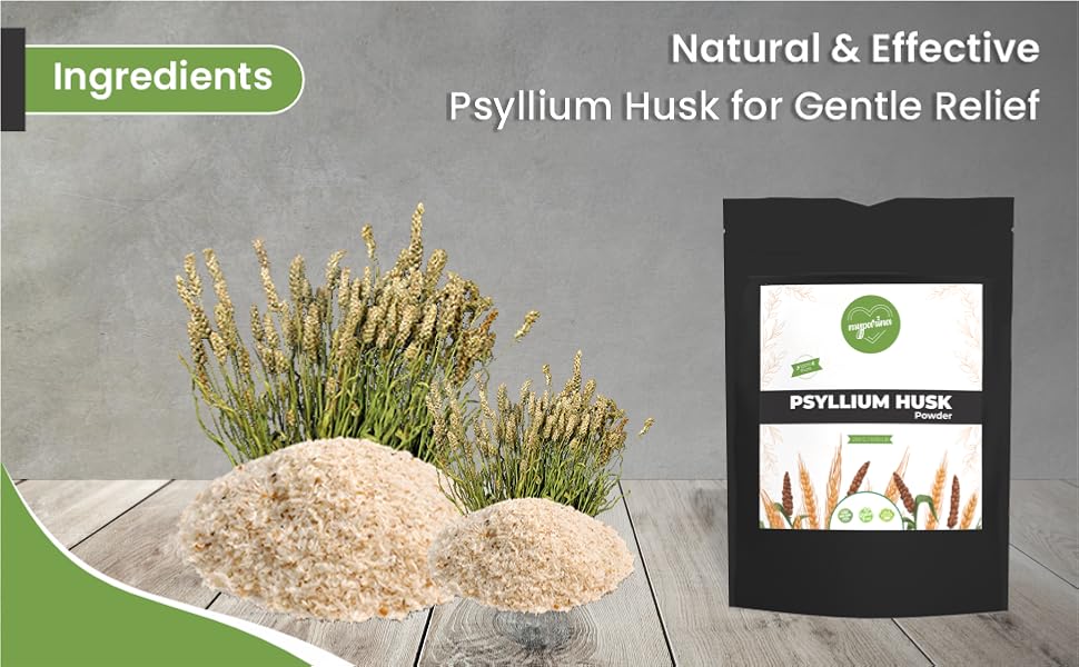 Buy MYPARINA Isabgol Powder, Psyllium Husk (Bhusi), Rich Fiber Supplement, NonHabit Forming