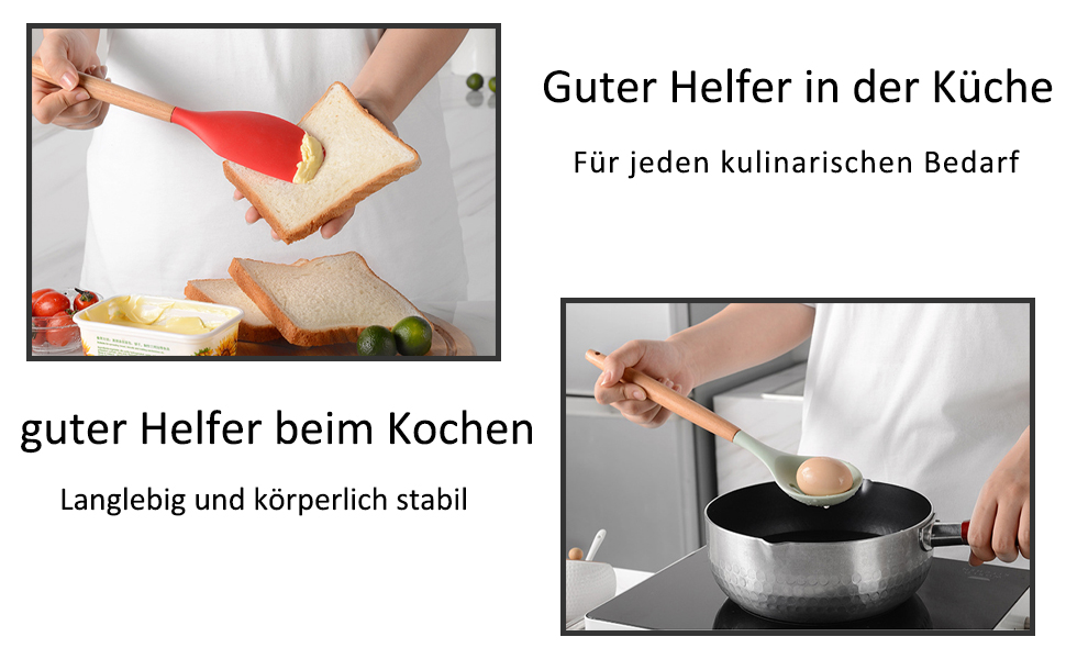 set di utensili da cucina in silicone