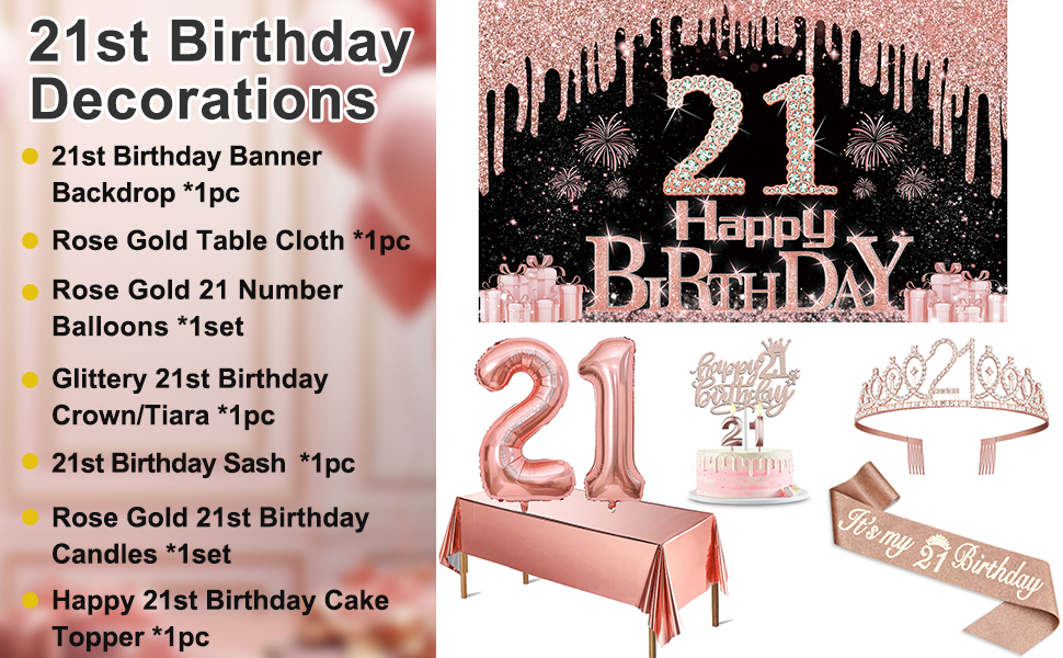 21st birthday decorations