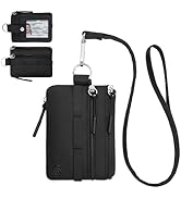 BOSTANTEN Small Wallet RFID, Minimalist Zip ID Case Wallet with Lanyard Keychain, Water Resistant...