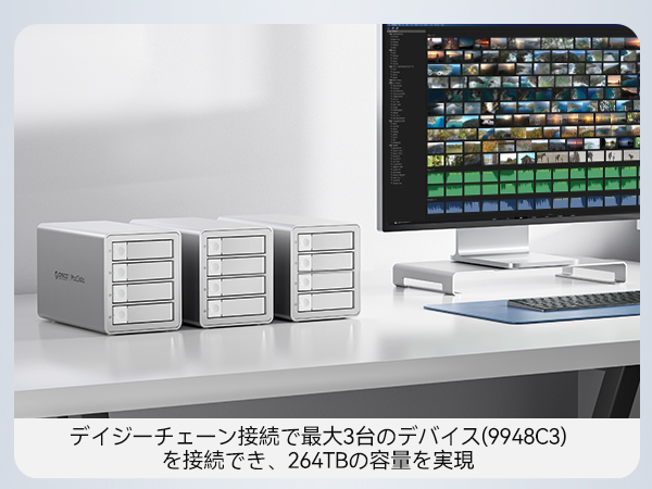 Amazon.co.jp: ORICO HDDケース 4台 デイジーフェイス機能付き USB 3.2