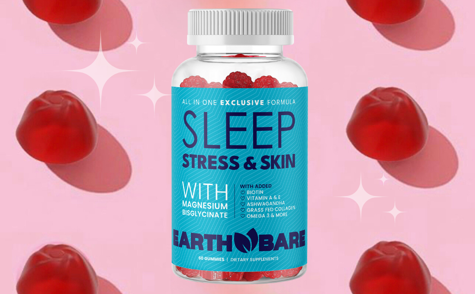 skin stress sleep gummies with magnesium glycinate and collagen & more