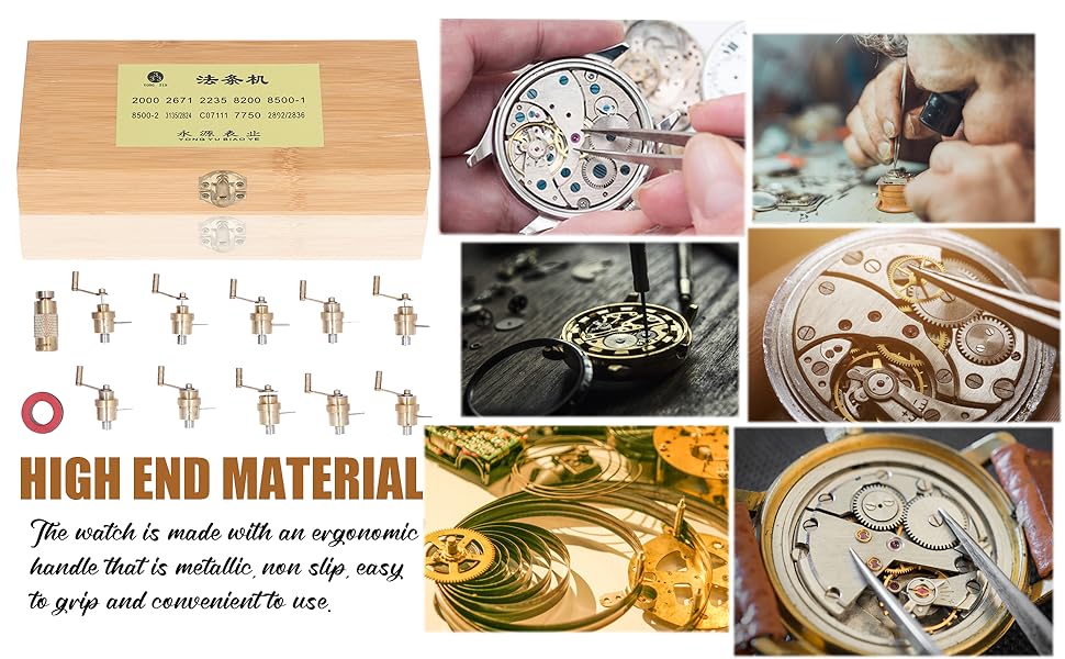 Watch Winder Set, Brass Watch Repair Tool Wristwatch Repairing Kit DIY Watchmaker
