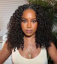 unice v part jerry curly wigs human hair for women real glueless free part beginner friendly 