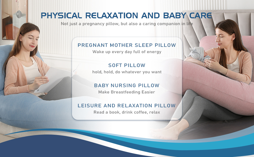 Wndy's Dream Pregnancy Pillow with Cooling Cover, Side J Type Full-Body Pillow for Back, Legs and Belly Support, Comfortable Slumber for Pregnant Women(Grey)… 22 3