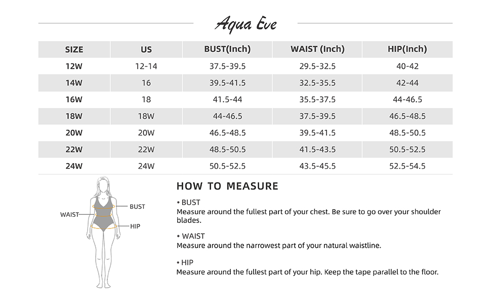 Aqua Eve Two Piece Plus Size Swimsuit for Women High