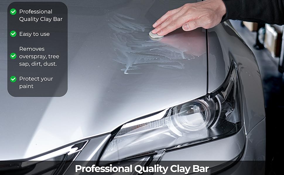 Clay Bar 6 Pack with Storage Box, Premium Grade Clay Bar