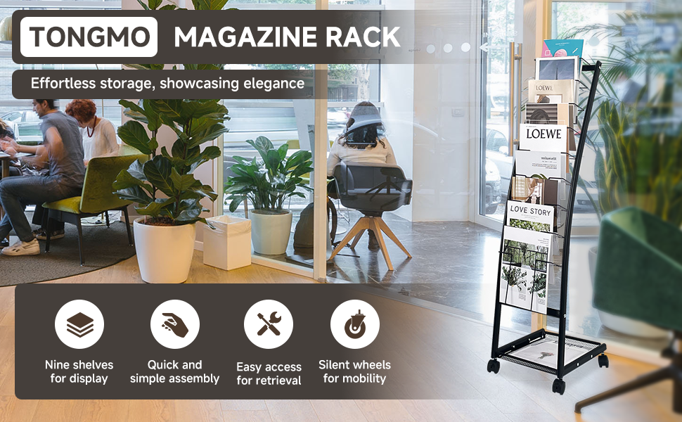 Floor-Standing Magazine Rack