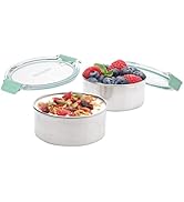 Smash Microwave Safe Stainless Steel Snack Pots 200 ML 2 Pk Sage