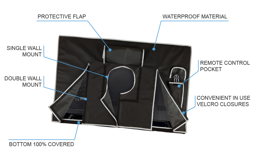 Outdoor TV Cover 4043 Inch Waterproof and Weatherproof TV Covers