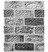 Art3d 10-Pack 3D Wall Panels Peel and Stick in Stone Ash, Self Adhesive Waterproof Faux Foam 3D B...