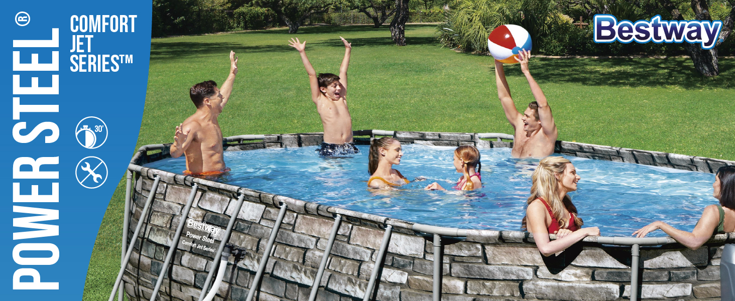above ground pool, family pool, garden pool, frame pool, bestway pool, garden swimming pol