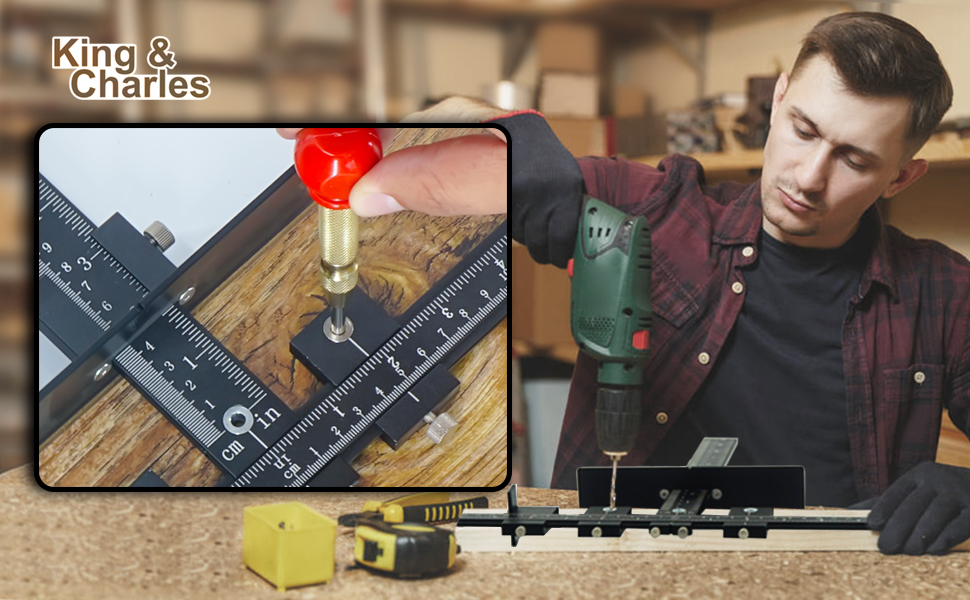 King&Charles Hardware Jig, Aluminum Alloy Handle Jig