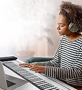 Tragbares Klavier mit Handrolle, Flexible Klaviertastatur mit 88 Tasten, Wiederaufladbares Roll-U...