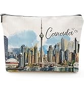 Sitsink Canada Souvenirs Makeup Bag - Canada Gifts for Traveler, Montréal CN Tower Toronto Landsc...