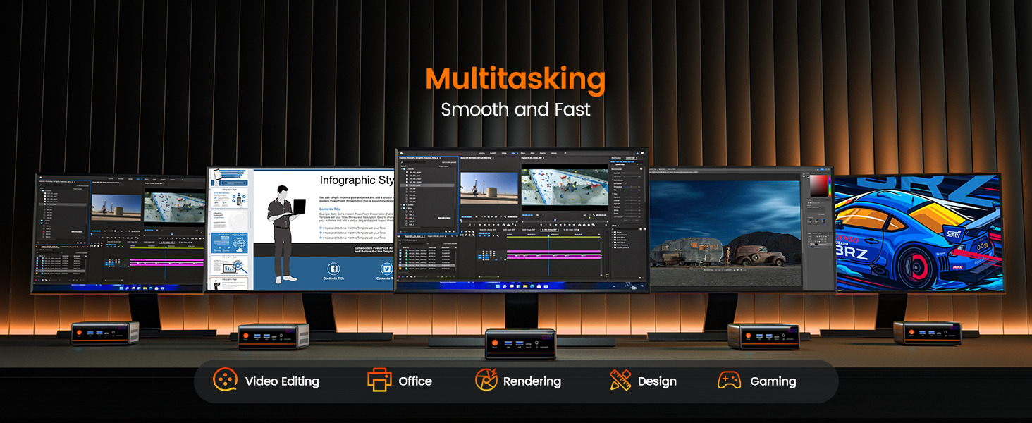Multitarea: edición, ofimática, render ligero, diseño y gaming casual