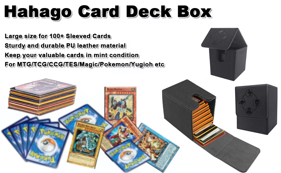 Card Deck Box, Oversized for 100+ Sleeved Cards,