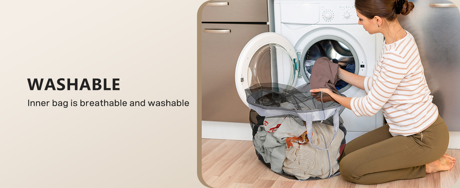 SOLEDI Laundry Baskets with Lid 100L Large Laundry Hamper, Washing