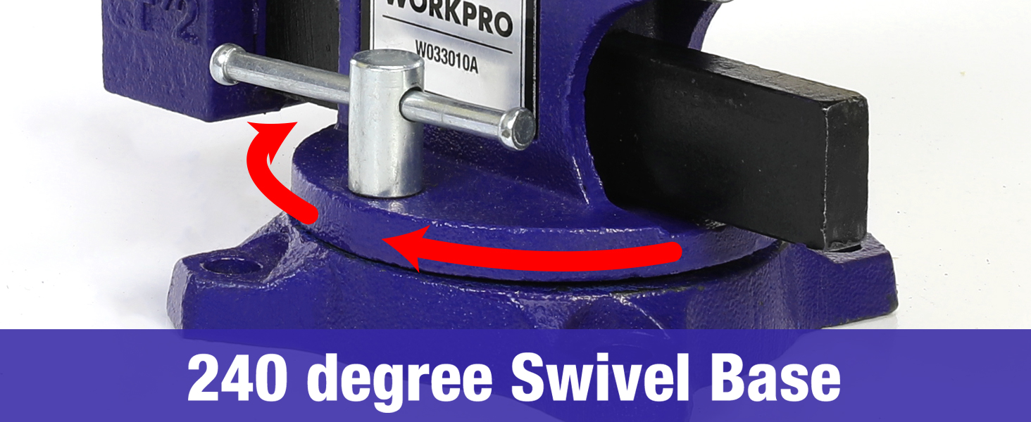 WORKPRO Bench Vise, 41/2" Vice for Workbench, Utility