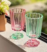Amazon.com: TUCHACA Tall Ripple Drinking Glasses Set of 2