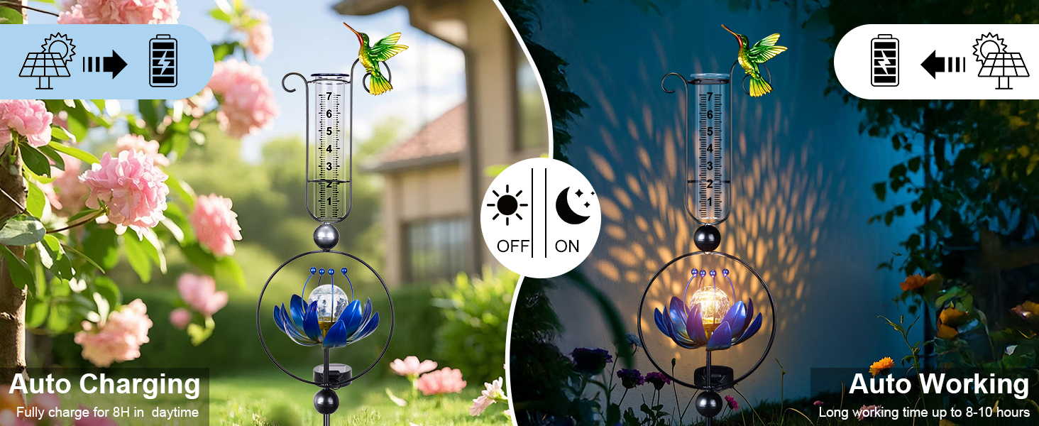 plastic rain gauge decorative rain gauge hummingbird rain gauge