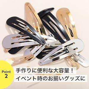 Amazon.co.jp: ヘアピン 髪留め ヘアクリップ 50個 ゴールド 5cm