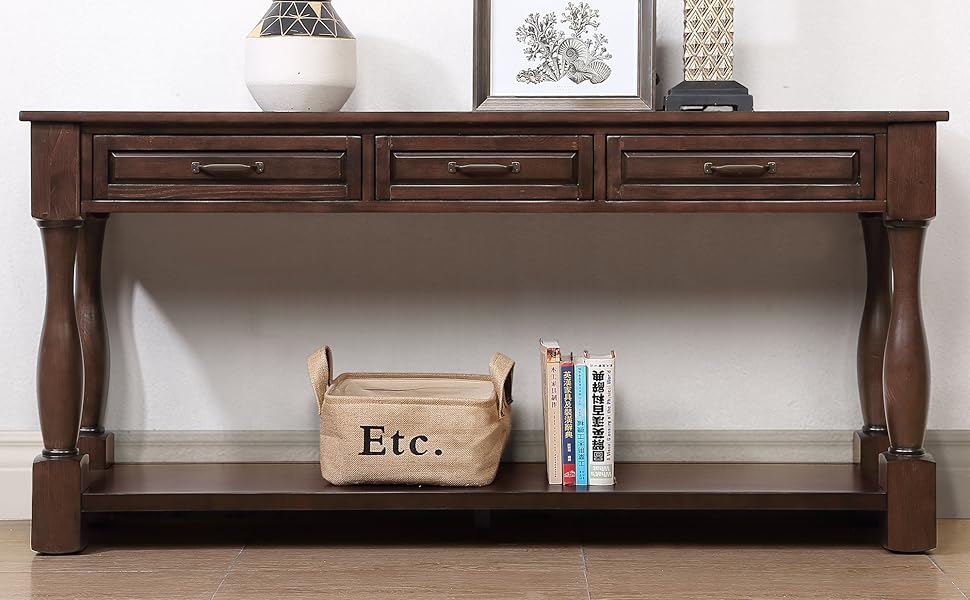 Amazon.com: Polibi 63 inch Wood Long Console Table with 3