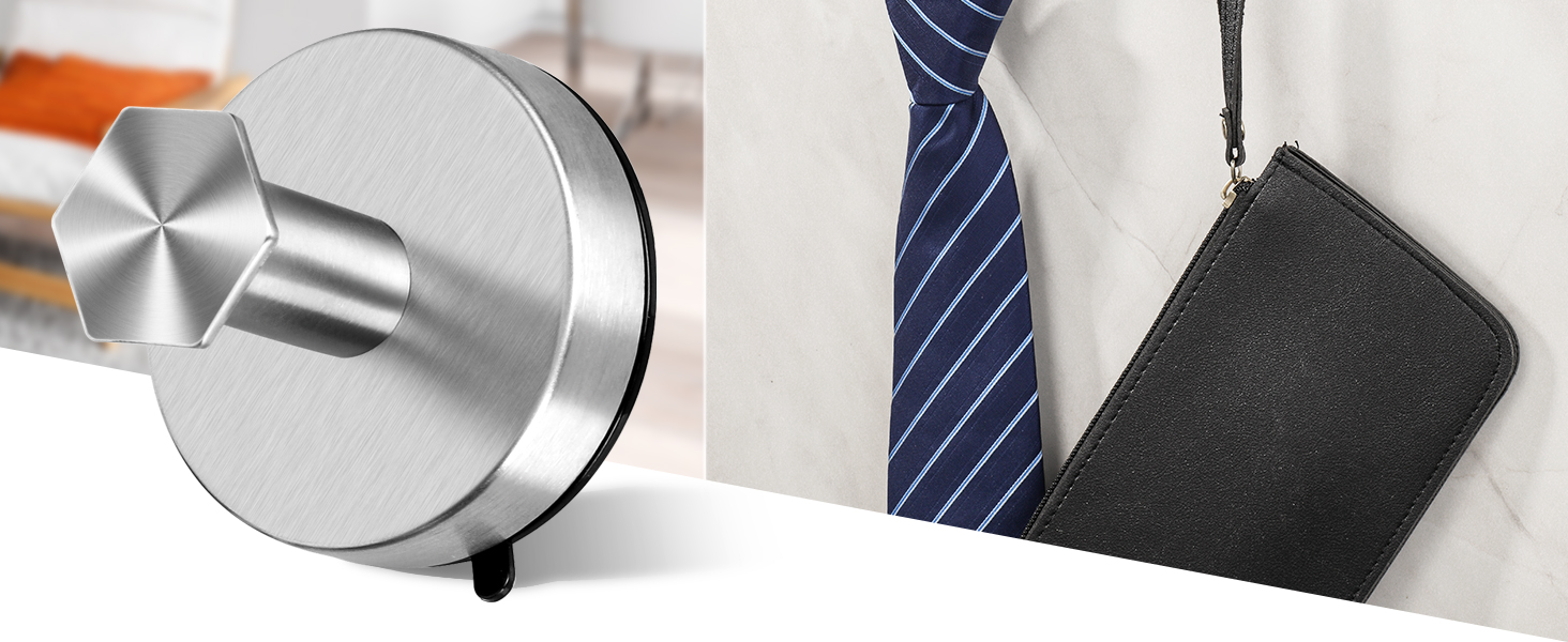 Mooche 2PCS Vacuum Suction Cup Hooks, Reusable Shower Suction Towel