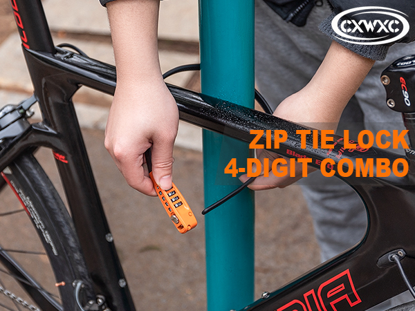 Amazon.com : CXWXC Zip Tie Lock - 4-Digit Combo Cable Locks