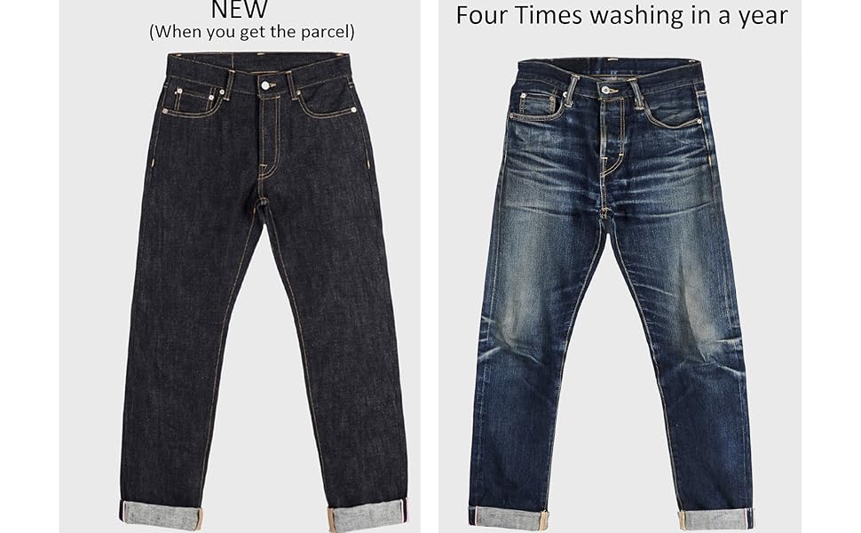 Vintage 16oz Men's Jeans Slim Straight Leg Heavyweight