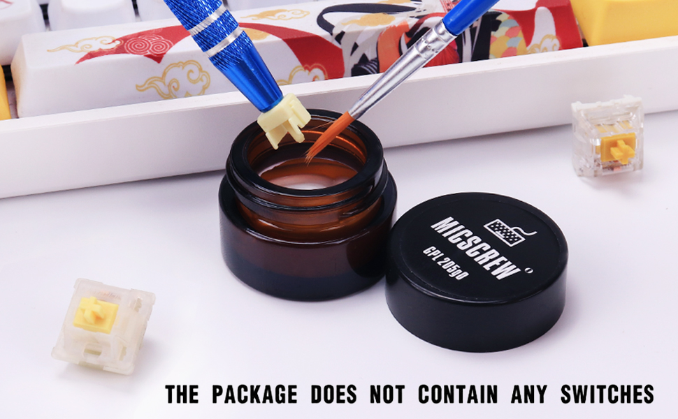 Keyboard Lube Kits 5PCS Contain GPL 205G0 Grease 0.17oz, Stem Holder