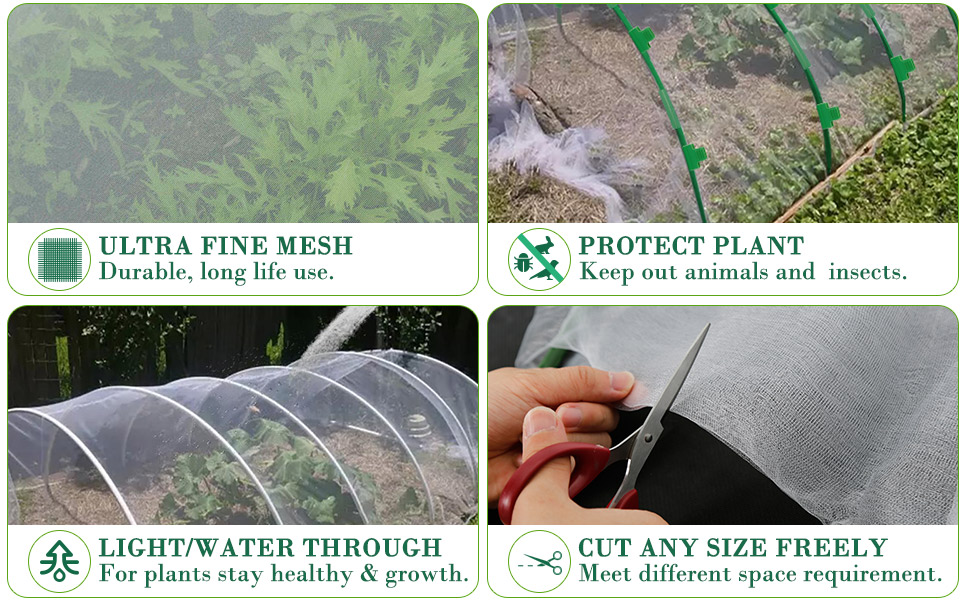 Aolamegs Garden Fine Mesh Netting Kit 10x20 Ft Ultra