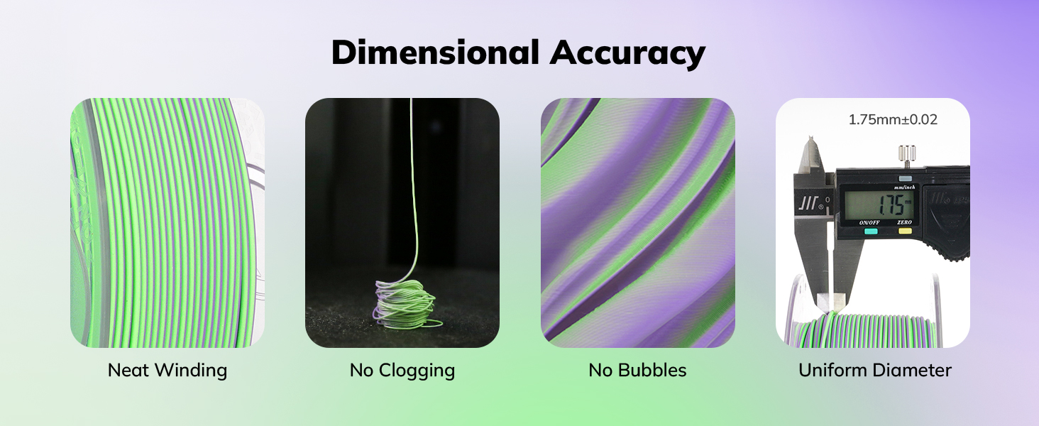 Dual Color PLA Filament Matte PLA 1.75mm multicolor 3D Printer FDM Shining magic pla Color Change