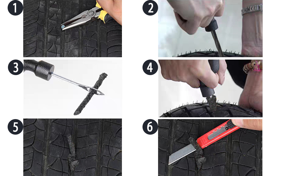 OBPSFY 120Pcs Tire Plugs，Tire Repair Strings Rubber Strip