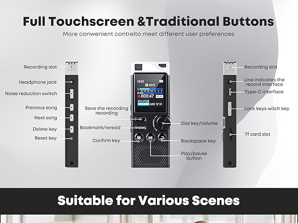 Amazon.com: Professional 264GB WUCOTC Digital Voice Recorder