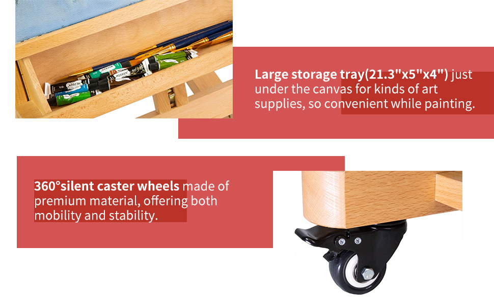 MEEDEN Extra Large HeavyDuty HFrame Studio Easel Solid